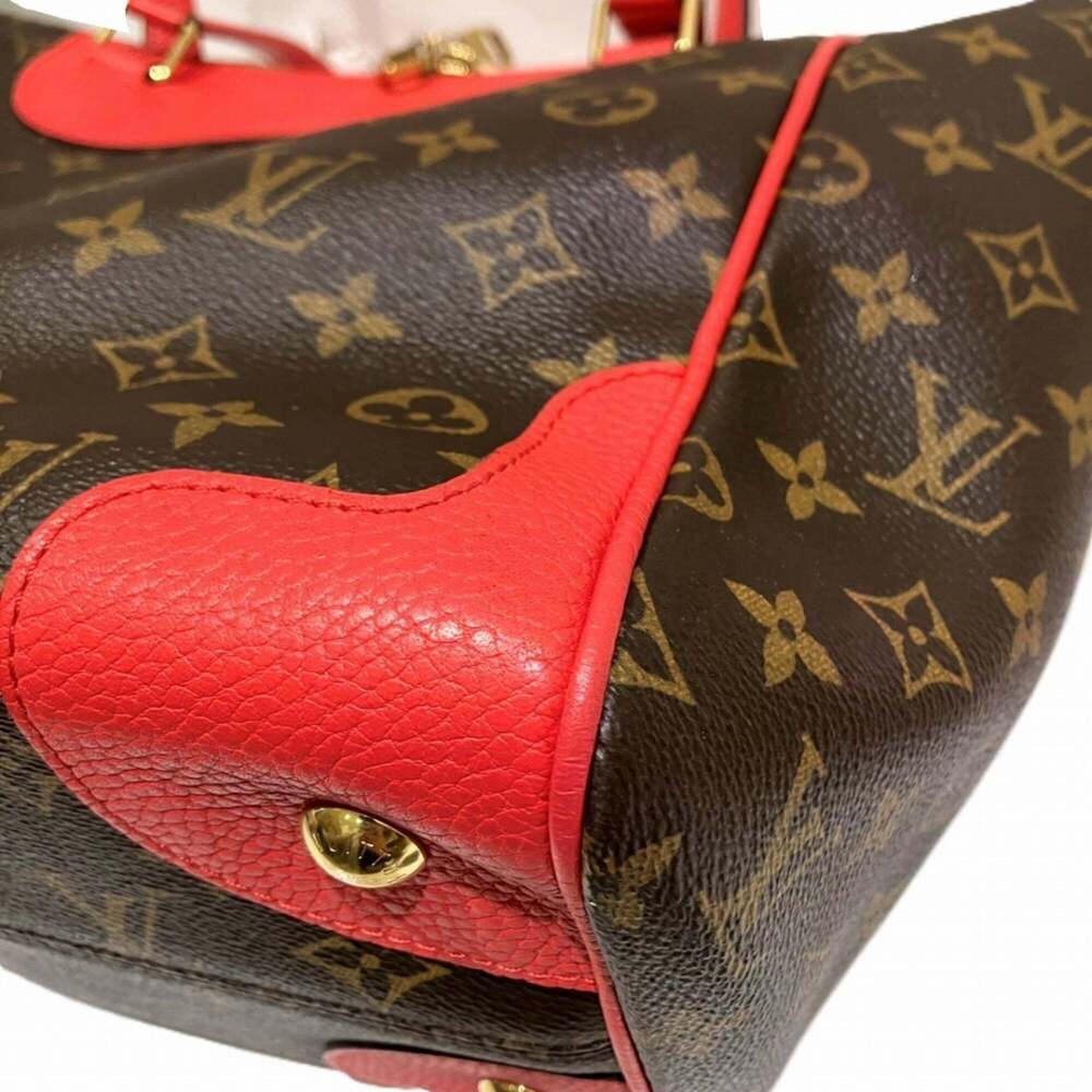 LOUIS VUITTON Authentic Brown Monogram Canvas Tote Bag - Picture 8 of 9